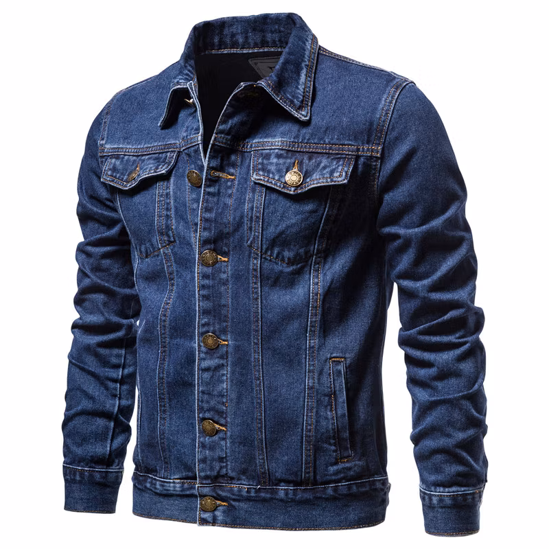 Men&prime; S Long Sleeve Denim Jacket Men&prime; S Handsome Clothes Jacket