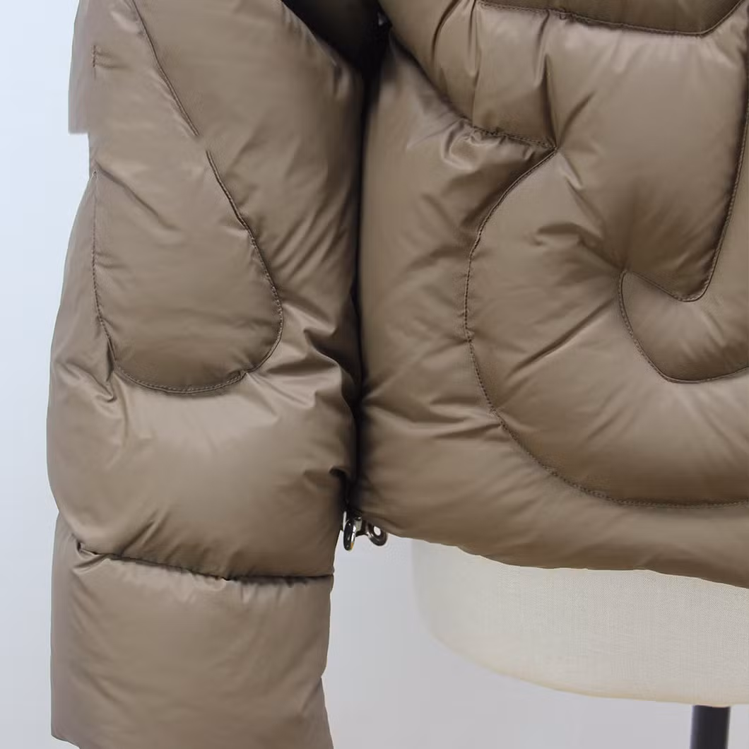 Winter White Duck Down Coat Custom Heavy Men&prime;s Puffer Jacket Oversized Thick 100%Nylon Warm Quilted Bubble Padded Jacket with Hoody