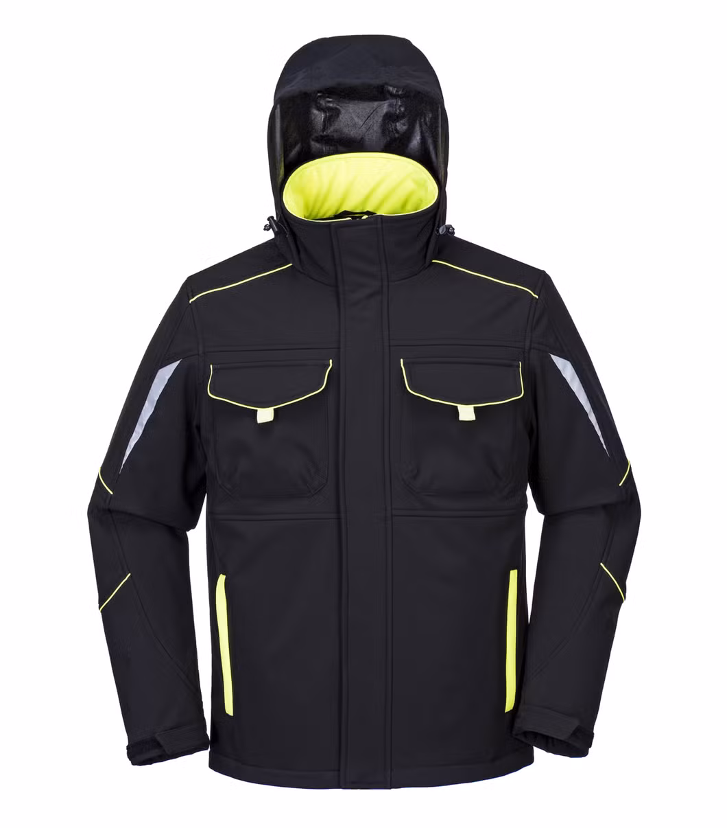 Hot Sale Mens Clothing Winter Fashion Design Hooded Waterproof Breathable Windproof Outdoor Men Softshell Jacket