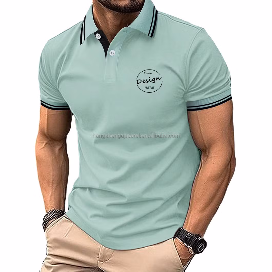 Custom High Quality Muscle Regular Fit 100% Comber Cotton Pique Poll Man&prime;s Polo Shirts Silk Screen Printing Men&prime;s Polo Shirts