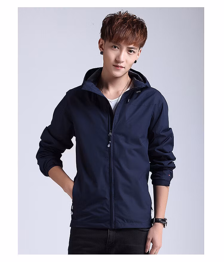 Manufacturers Wholesale Casual Sport Utility Hooded Windbreaker Custom Men Outdoor Lightweight Waterproof Jacket with Logo