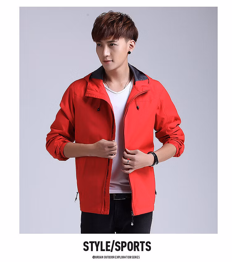 Manufacturers Wholesale Casual Sport Utility Hooded Windbreaker Custom Men Outdoor Lightweight Waterproof Jacket with Logo