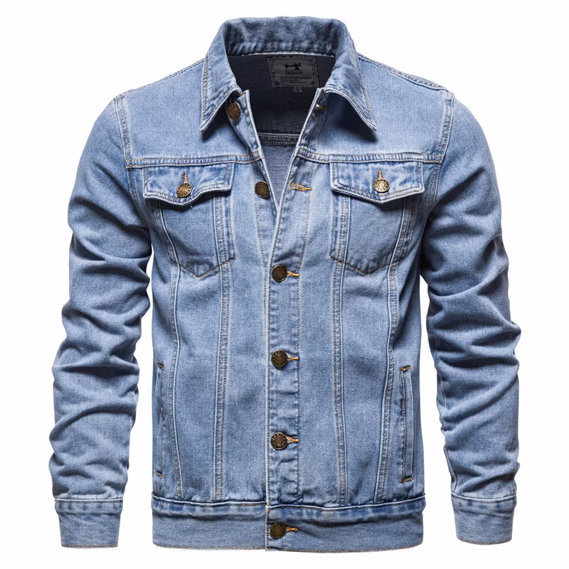 Men&prime; S Long Sleeve Denim Jacket Men&prime; S Handsome Clothes Jacket