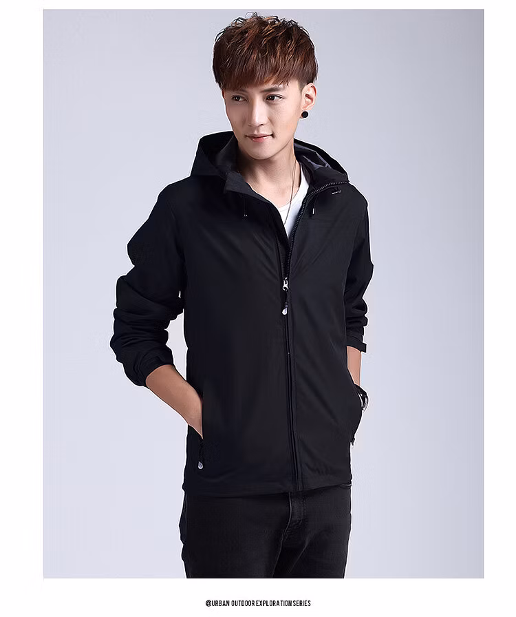 Manufacturers Wholesale Casual Sport Utility Hooded Windbreaker Custom Men Outdoor Lightweight Waterproof Jacket with Logo