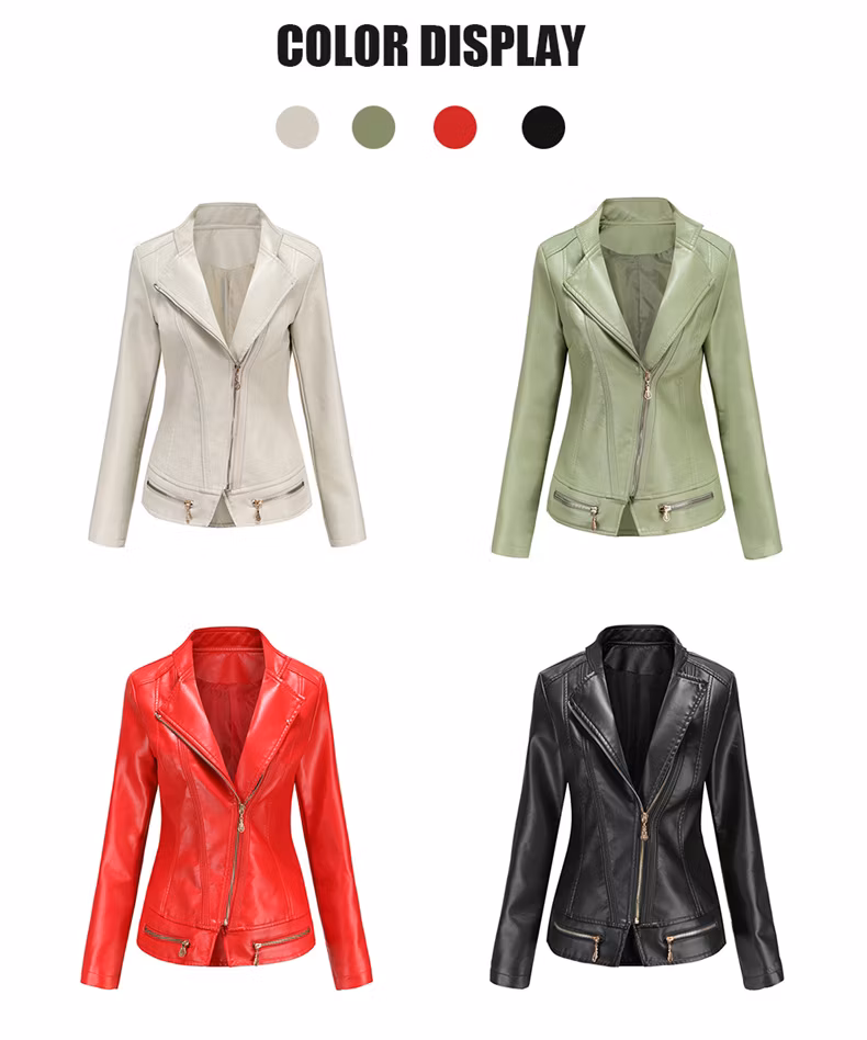 Petite Biker Jacket Womens Faux Leather Moto Jacket Ladies Black Leather Jacket Wholesale Puffer Winter Coats Trench Coats Plus Size Leather Jacket