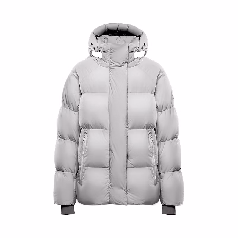 Winter Warm Padded High Quality White Goose Down Jacket Puffer Jacket with Hood