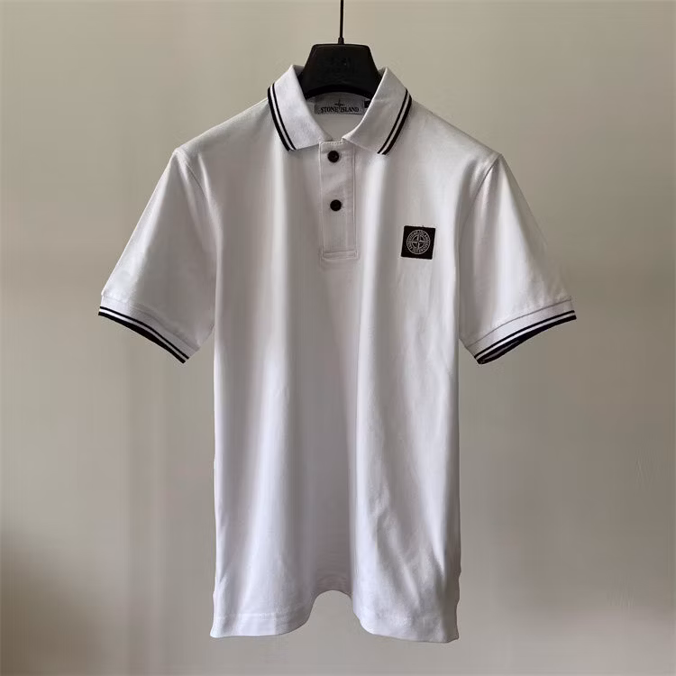 Designer Stone Mens Polo T-Shirts Casual Fashion Pure Cotton Embroidery Black and White Blue Multi-Color Mens and Womens T-Shirt
