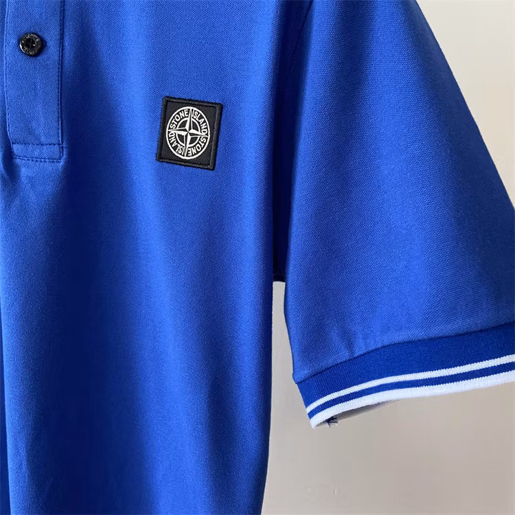 Designer Stone Mens Polo T-Shirts Casual Fashion Pure Cotton Embroidery Black and White Blue Multi-Color Mens and Womens T-Shirt