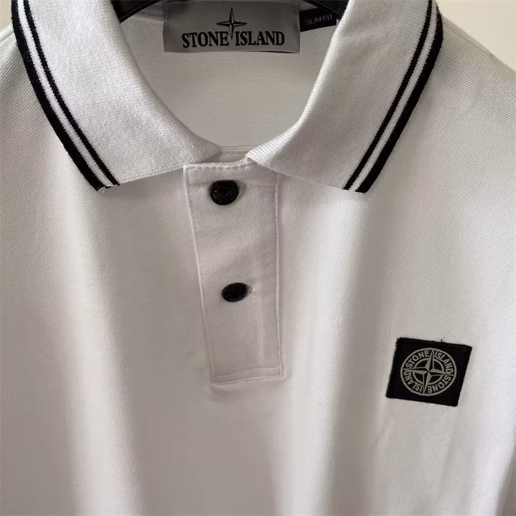 Designer Stone Mens Polo T-Shirts Casual Fashion Pure Cotton Embroidery Black and White Blue Multi-Color Mens and Womens T-Shirt