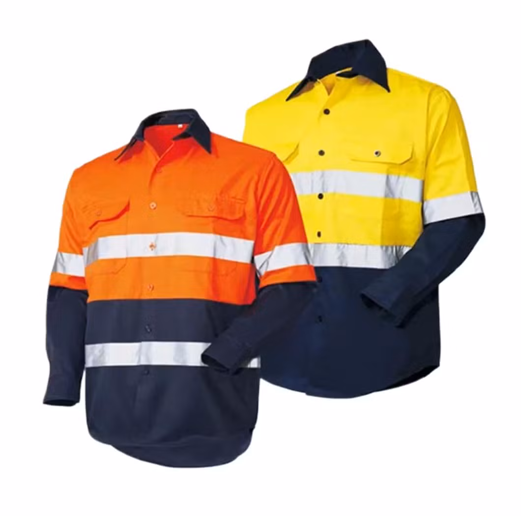 Hi Vis Shirts Comfortable and Classic Styles Long Sleeves Hi-Viz Workwear Road Safety Shirts