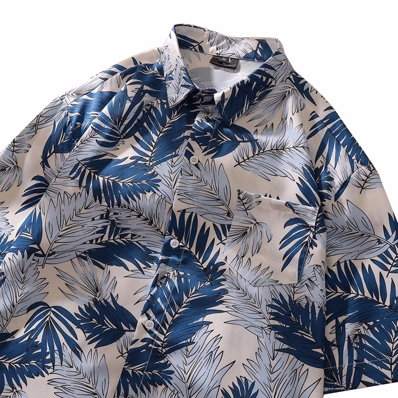 Soft Custom Print Hawaiian Shirts Cotton Viscose Rayon Printed Aloha Shirts