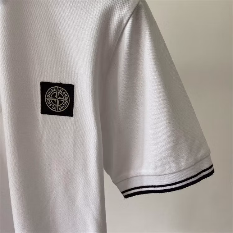 Designer Stone Mens Polo T-Shirts Casual Fashion Pure Cotton Embroidery Black and White Blue Multi-Color Mens and Womens T-Shirt