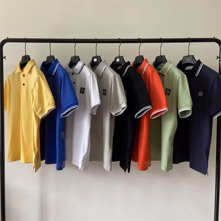 Designer Stone Mens Polo T-Shirts Casual Fashion Pure Cotton Embroidery Black and White Blue Multi-Color Mens and Womens T-Shirt