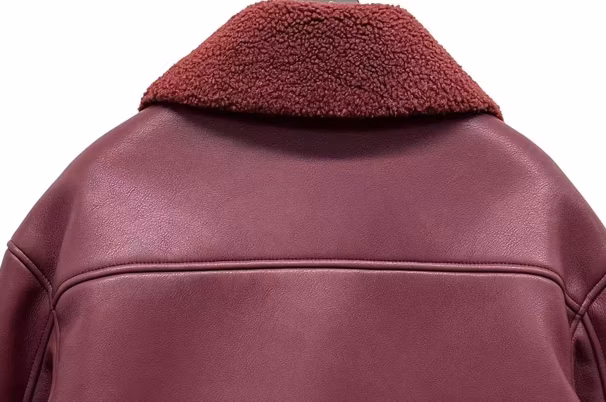 Women&prime;s Leather Bonded with Fuax Fur Winter&prime;s Jacket Outwear