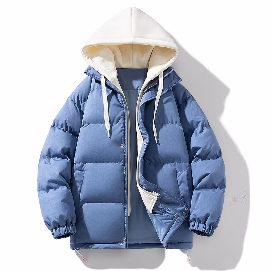 Custom High Quality Fashion Hooded Waterproof Padded Jacket Puffy Jacket for Men