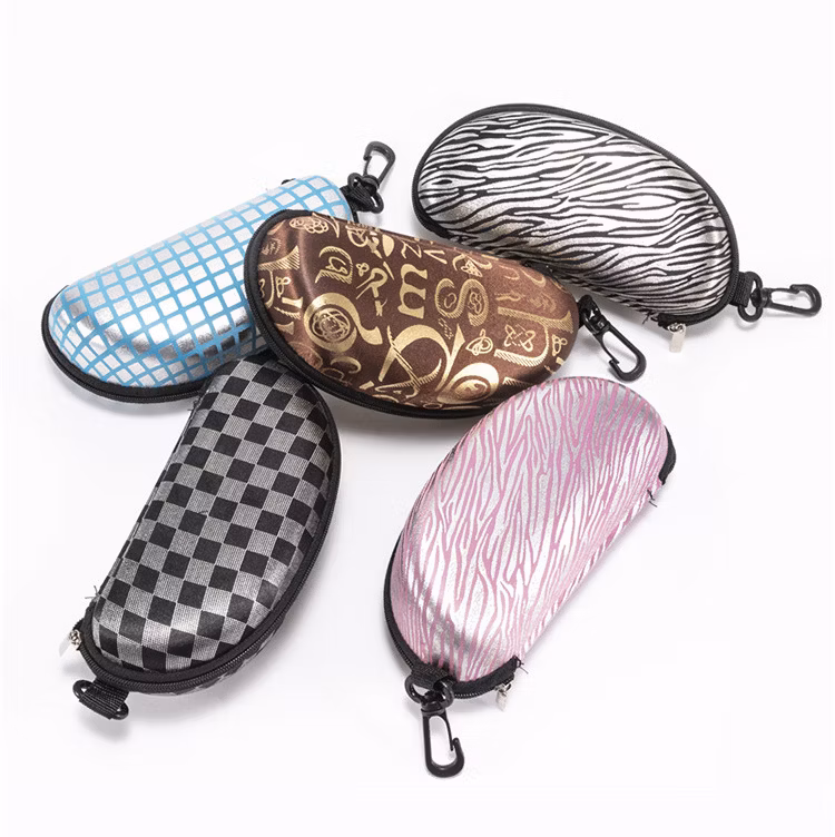 Fashion Design High Quality Portable Plain Cloth EVA Zipper Sunglasses Case Spectacle Case Reading Glasses Case