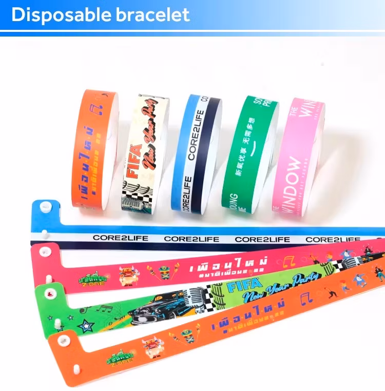 Custom Wrist Band PVC Wrist Bands Slap Bracelet for Children&prime;s Playground Water Park Sports Events New Products 2024