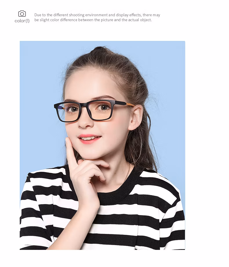Children&prime; S Anti-Blue Glasses European and American Fashion Flat Glasses Frame Tr90 Two-Color Goggles 5105 Can Be Equipped with Myopia