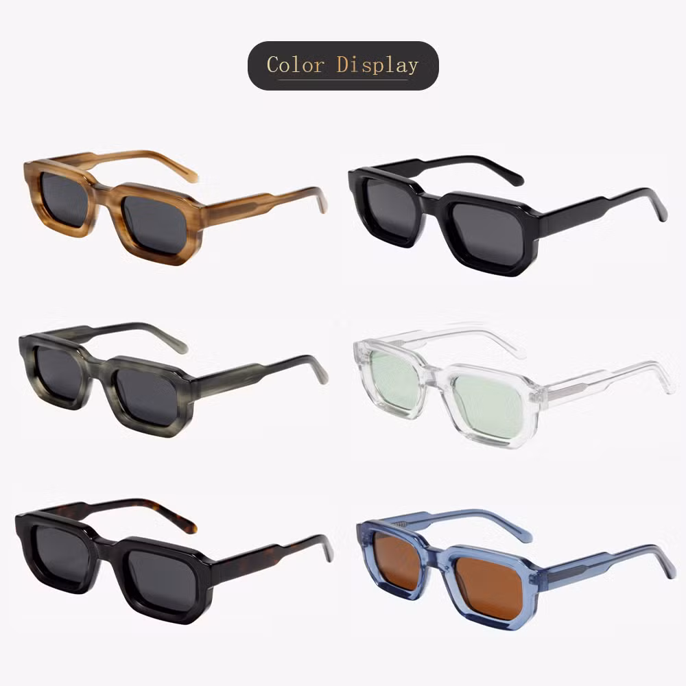 European and American Thickened Small Frame Retro Sunglasses Fashion Box Female Sunshade Panel Sunglasses