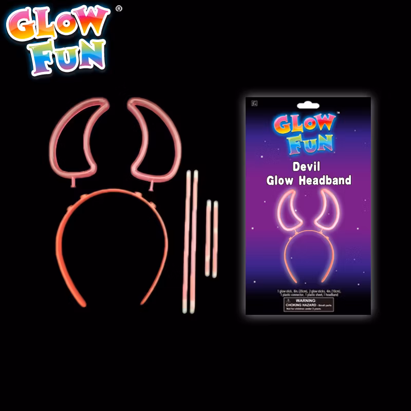 Devil Glow Stick Headband stick glow hairband for kids adults Halloween holiday