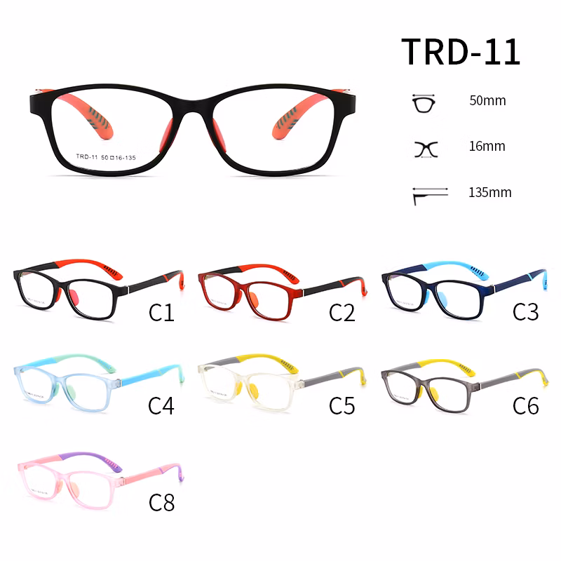 Anti Blue Light Glasses Tpee Rubber Flexible Kids Nerd Glasses
