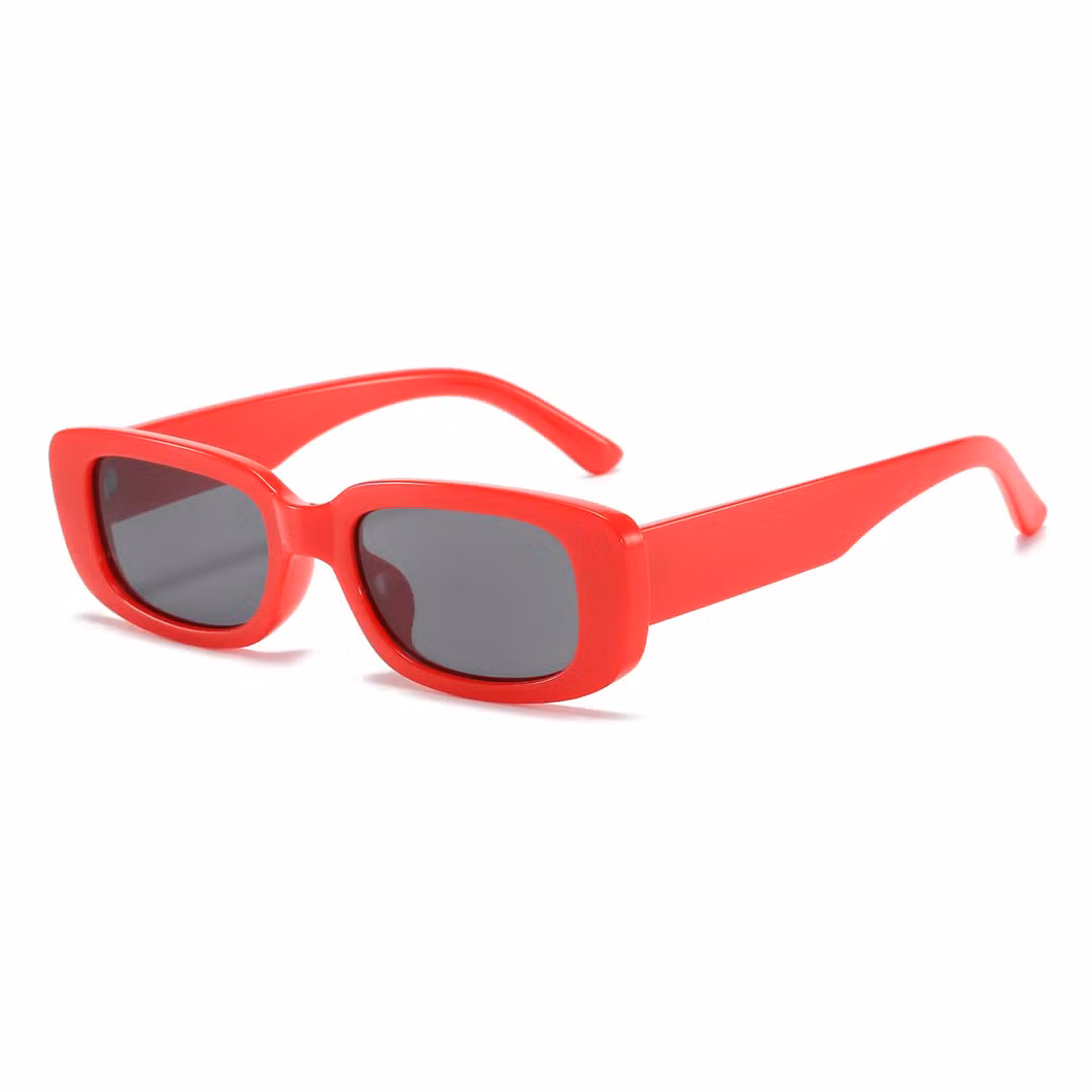 Rectangle UV400 Sunglasses 2024 Custom Fashion Designer Vintage Square Gafas De Sol Narrow Square Frame