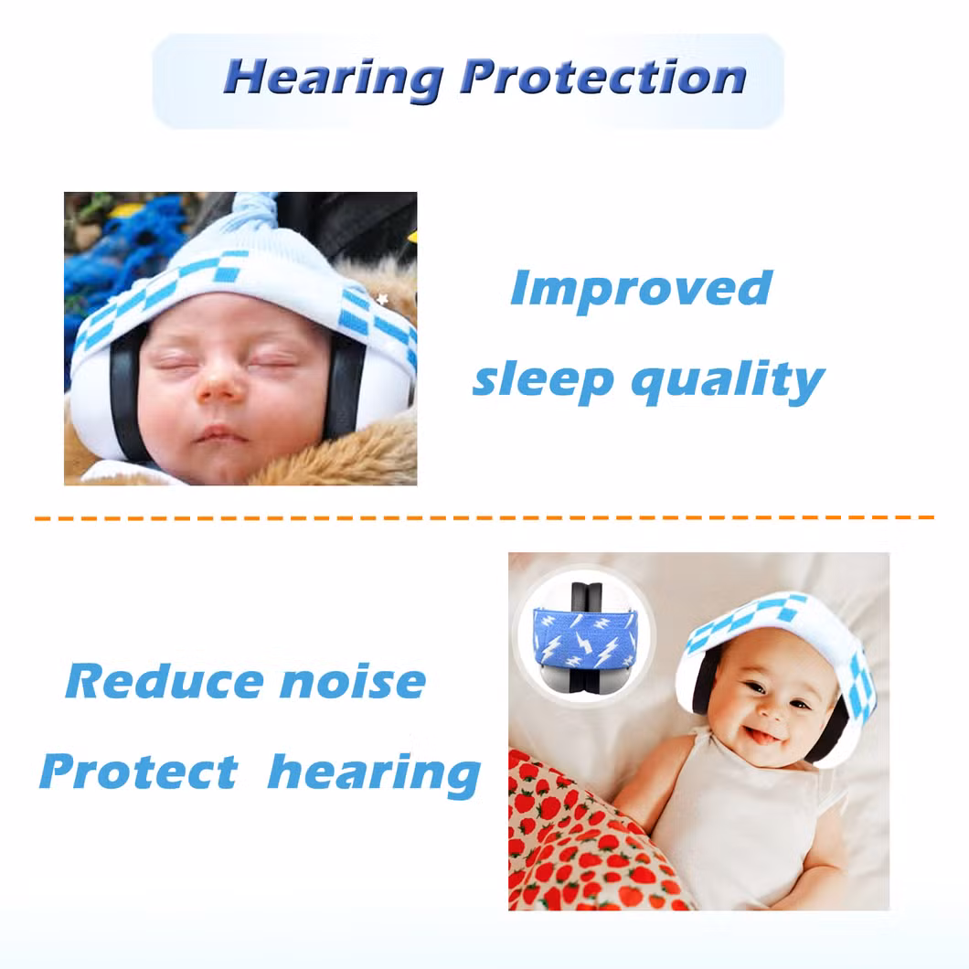CE AS/NZS ANSI Certification Safety Hearing Protection Ear Muffs Protection Headband Soundproof Children Baby Earmuffs for Kids Babies Infant