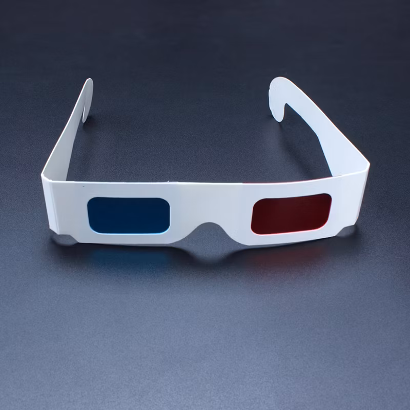 2020 New Product Foldable Paper Cardboard Anaglyph Printing Complementary 3D Glasses