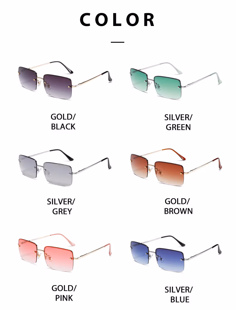 2258 Five-Pointed Star Rimless Sunglasses Europe and The United States Cross-Border