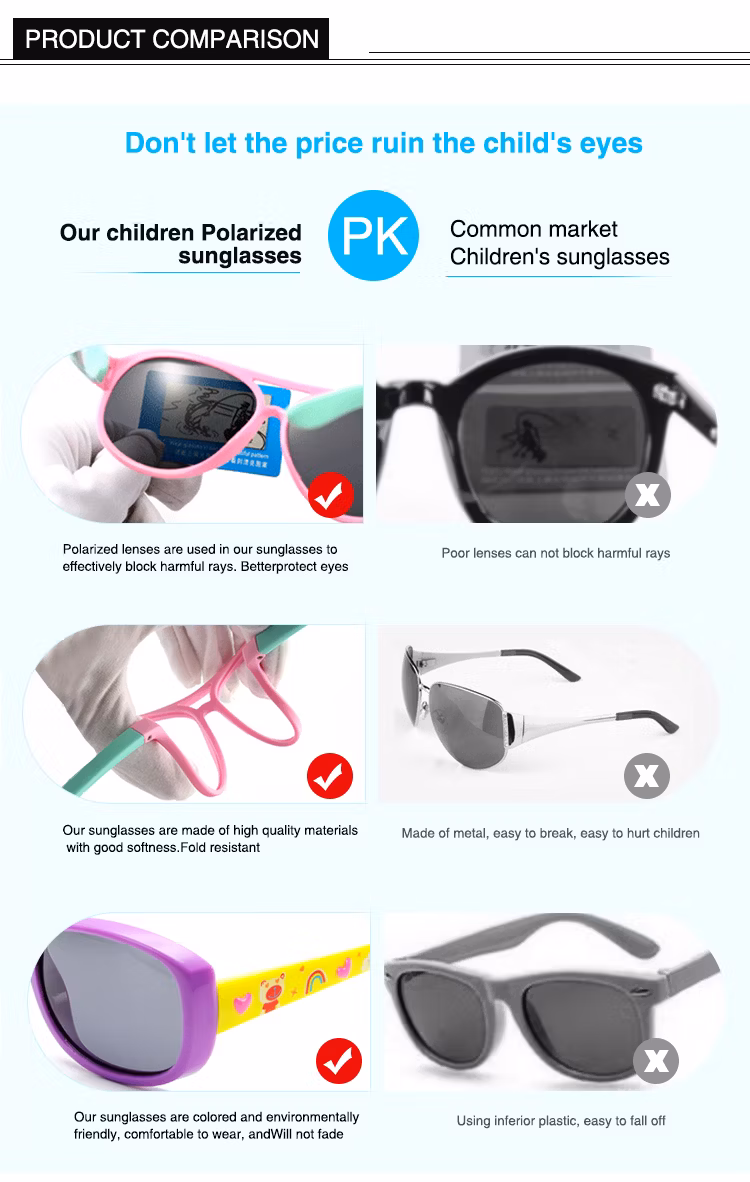 Children and Kids Styles Custom Logo Wholesale New Sunglasses