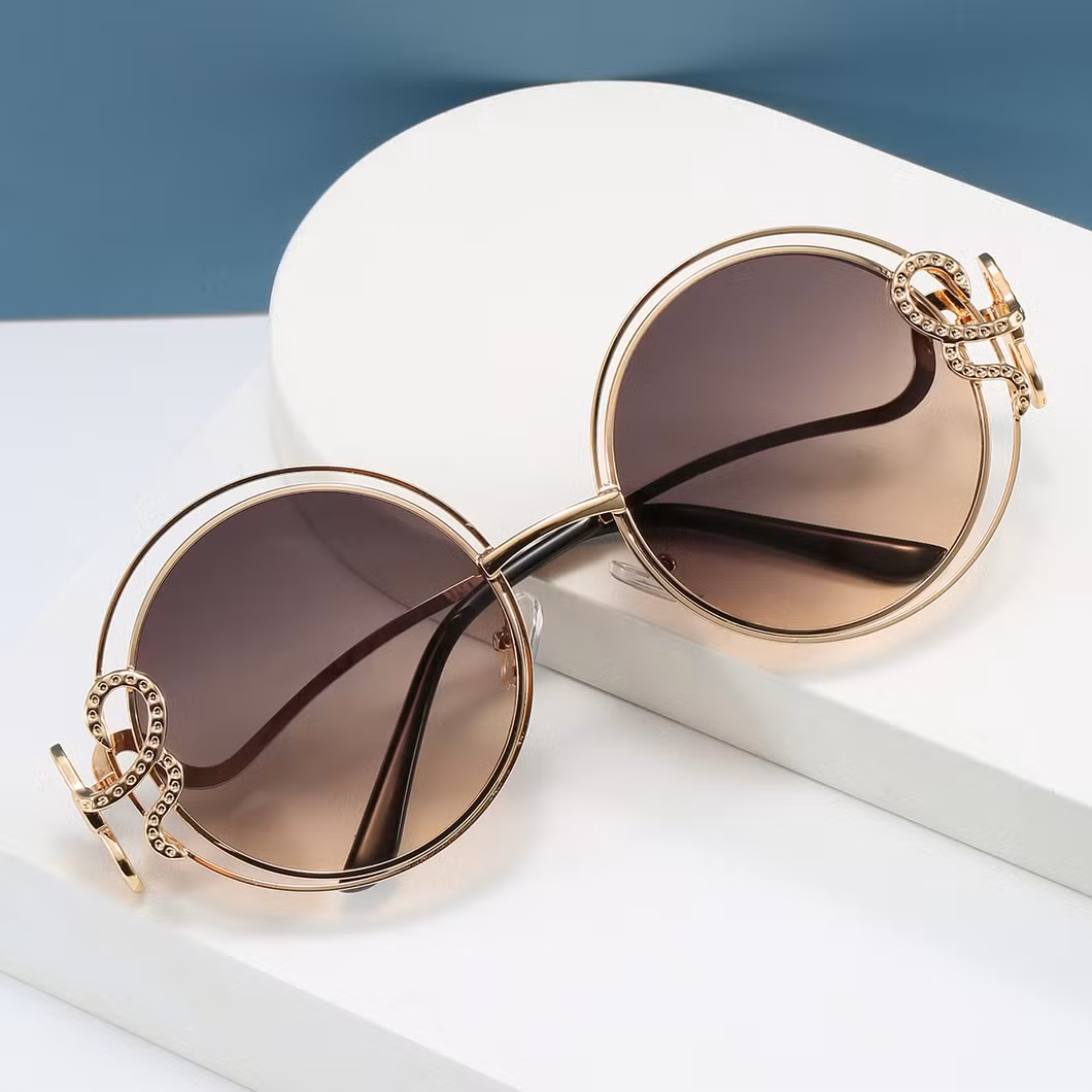New Designer Luxury Brand Round PC Frames Shades Sunglasses Sun Glasses for Women