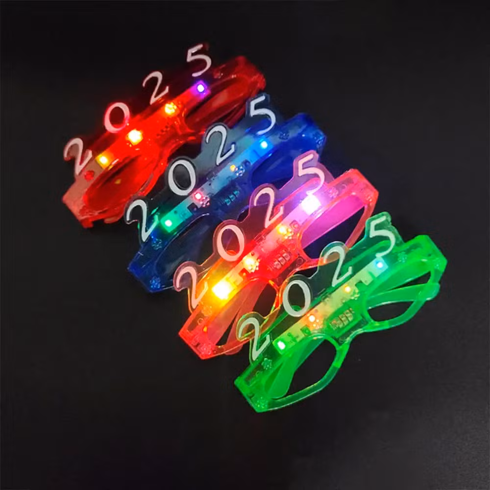 New Shape Children&prime;s Luminous LED Glasses 6 Lights Glasses for Kids Birthday Halloween Christmas Glasses