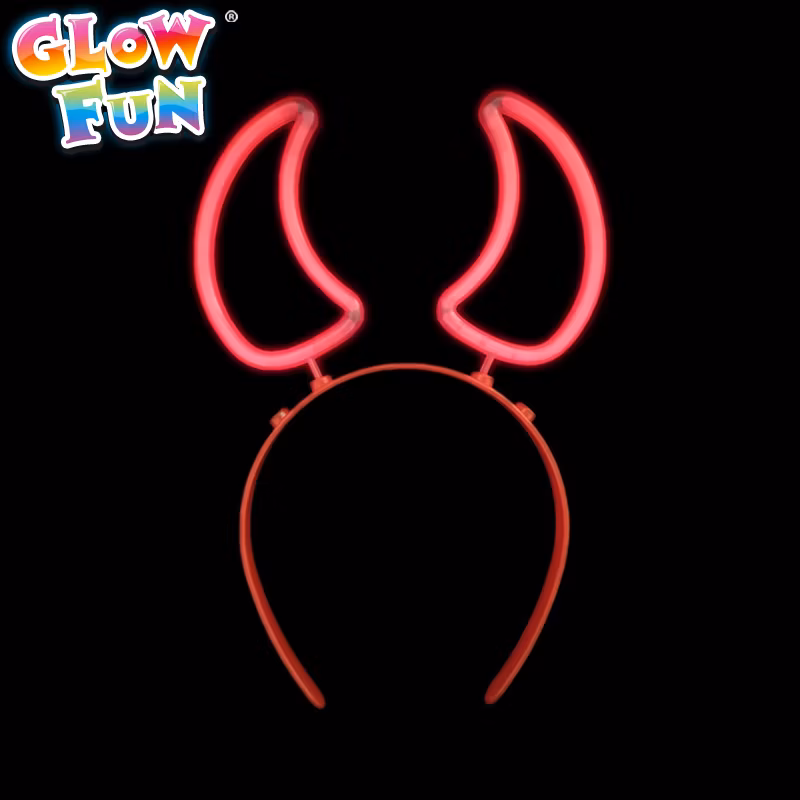 Devil Glow Stick Headband stick glow hairband for kids adults Halloween holiday