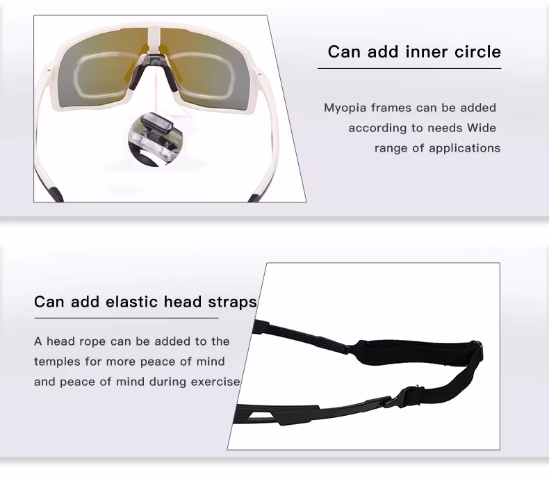 2024 Polarized Sports Sunglasses Cycling Glass Tr90 Frame with 5 Interchangeable Lenses UV400 Protection for Men Women Glasses