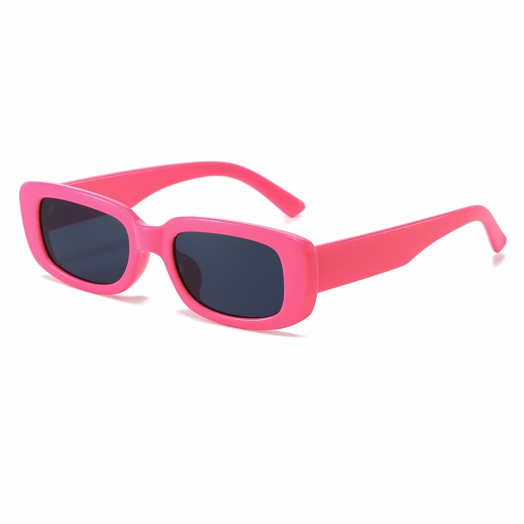 Rectangle UV400 Sunglasses 2024 Custom Fashion Designer Vintage Square Gafas De Sol Narrow Square Frame