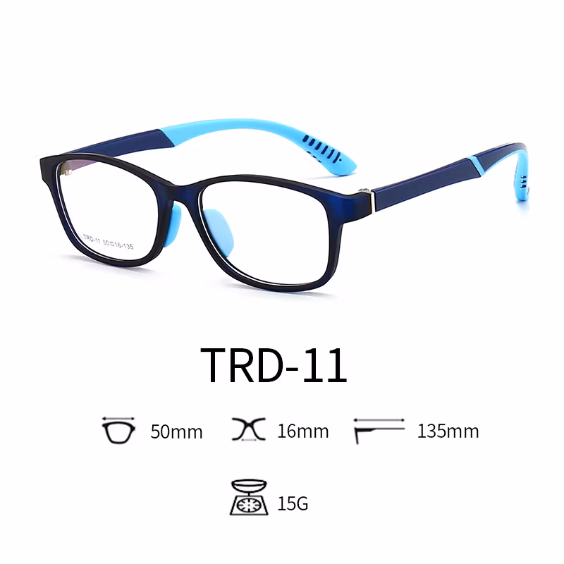 Anti Blue Light Glasses Tpee Rubber Flexible Kids Nerd Glasses