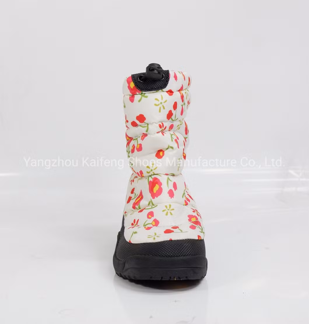 Fashionable Flower Kids&prime; Toddler Toboggan Anti-Slippery Winter Snow Boot