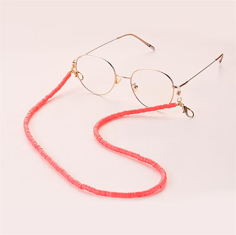 Glasses Chain Necklace Beads Sunglasses Straps Lanyard Face Masking Chain Men Women Polymer Clay Sunglasses Chain