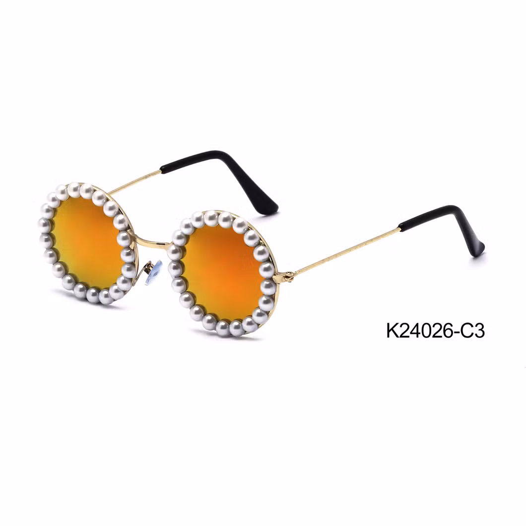 Wholesale Trendy Round-Frame with Pearl Party Outdoor Kids&prime; Sunglasses