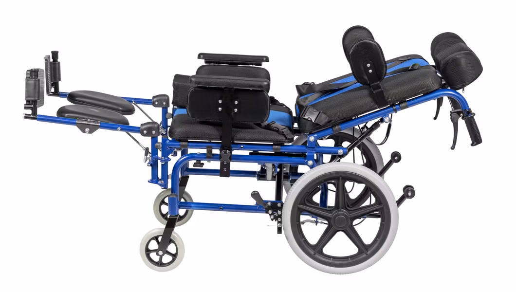 Children Cerebral Palsy Cp Wheelchair Aluminum Chair Frame Reclining High Back