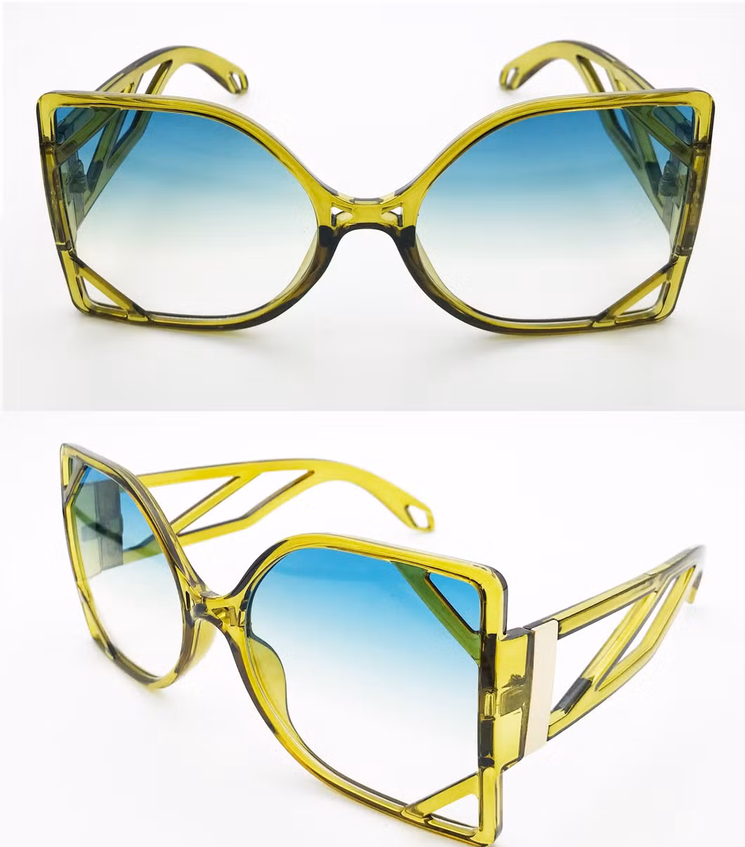 New Wholesale Square Oversize Plastic Lady Sunglasses