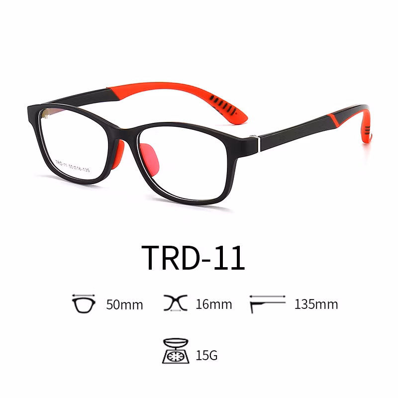 Anti Blue Light Glasses Tpee Rubber Flexible Kids Nerd Glasses