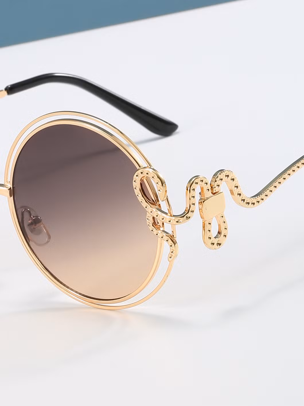 New Designer Luxury Brand Round PC Frames Shades Sunglasses Sun Glasses for Women