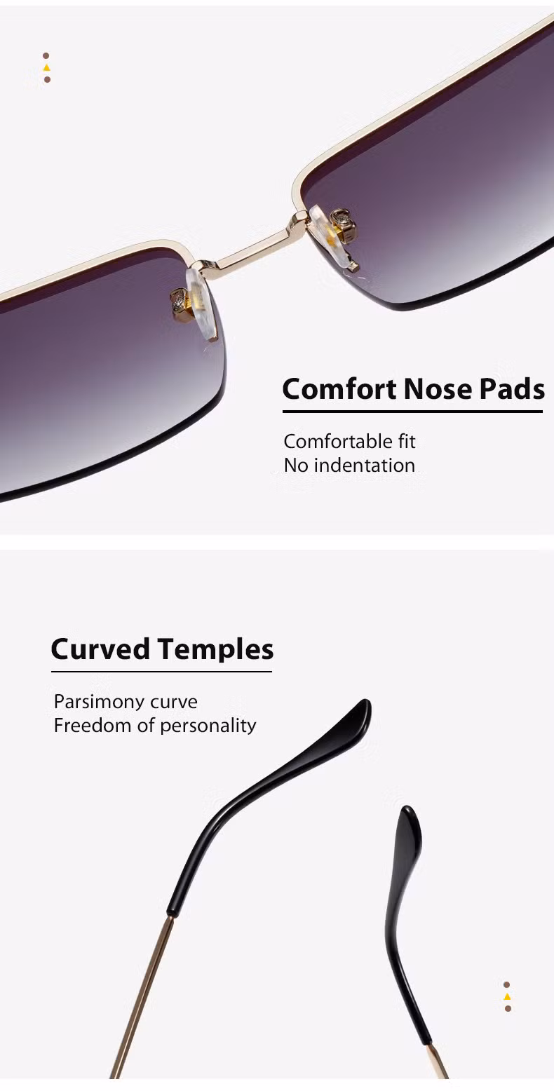 2258 Five-Pointed Star Rimless Sunglasses Europe and The United States Cross-Border