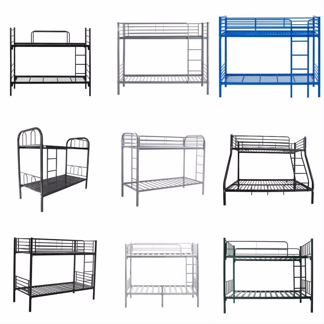 Domitory Bed Kid Twin Over Twin Metal Bed Frame with Steel Tubes