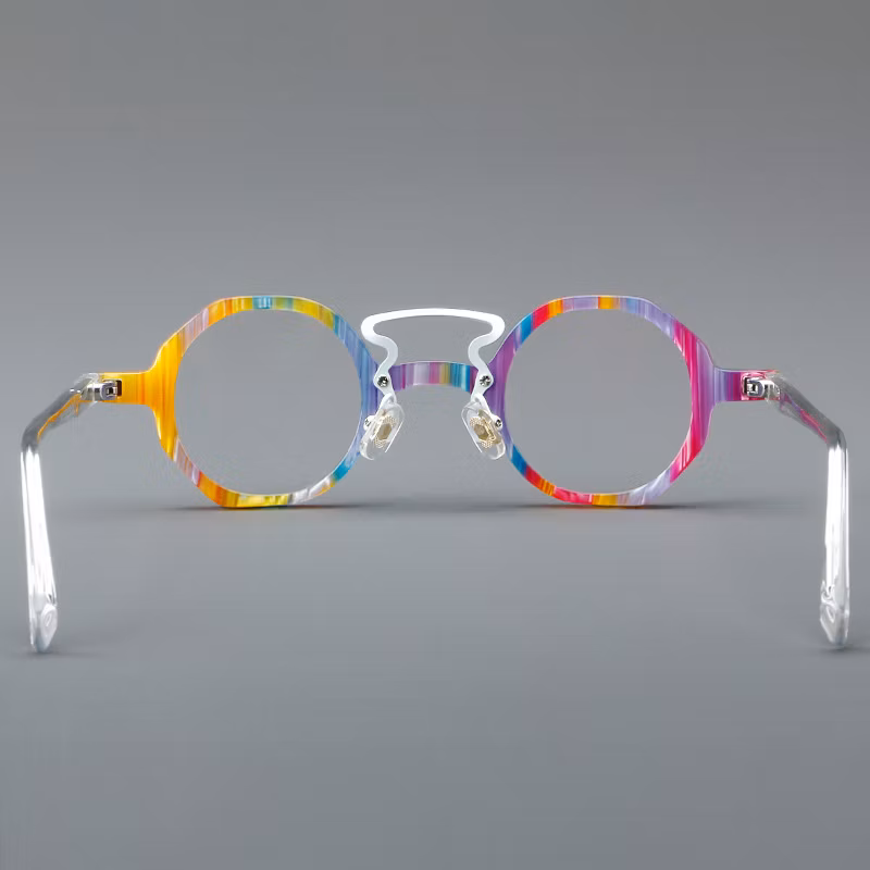 2024 New High Quality Acetate Frame Woman Glasses Retro Female Eyeglasses Spectacle Myopia Lens Custom Acetate Glasses for Woman
