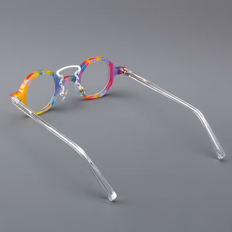 2024 New High Quality Acetate Frame Woman Glasses Retro Female Eyeglasses Spectacle Myopia Lens Custom Acetate Glasses for Woman