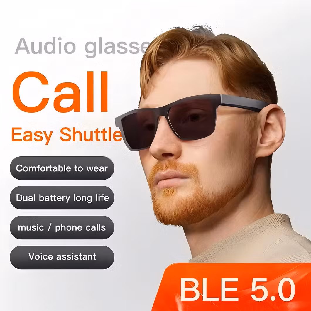 2024 New Classic Frame Audio Glasses Black Technology Calling Listening to Music Smart Bluetooth 5.0 Audio Sunglasses