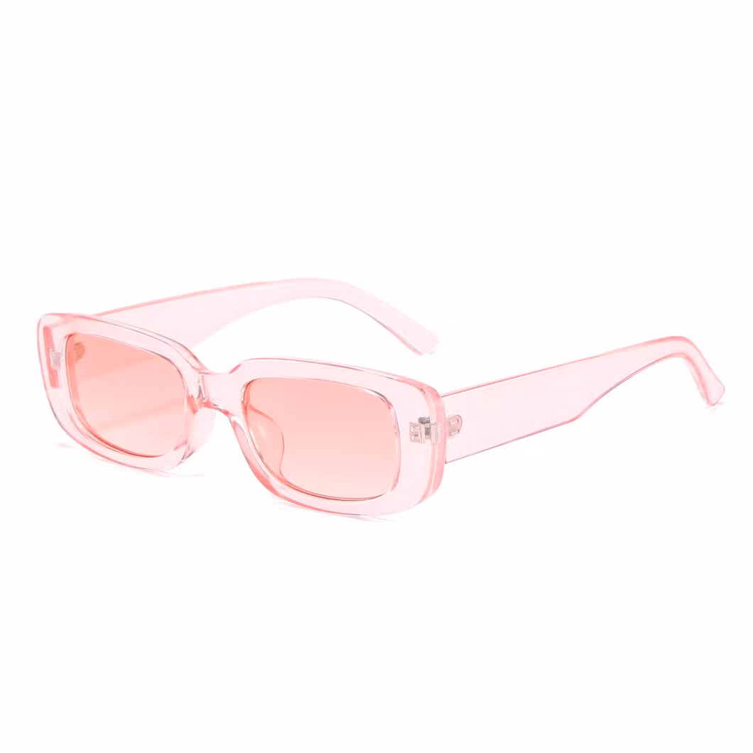 Rectangle UV400 Sunglasses 2024 Custom Fashion Designer Vintage Square Gafas De Sol Narrow Square Frame