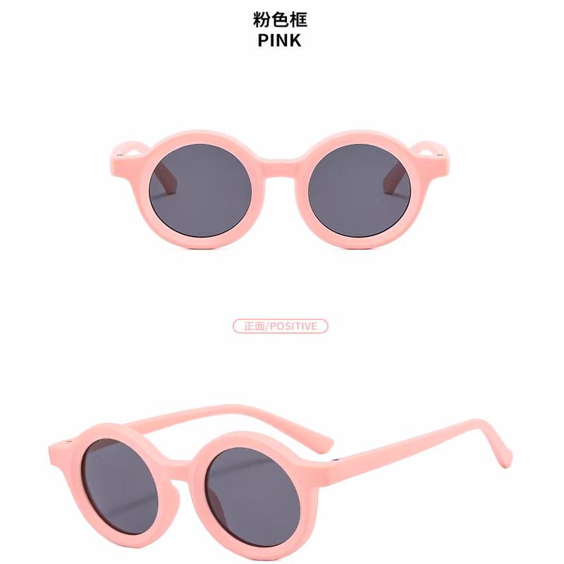 2023 New Fashion Round Frame Candy Color Sunglasses Children&prime;s Beach Glasses (CFEGS002)
